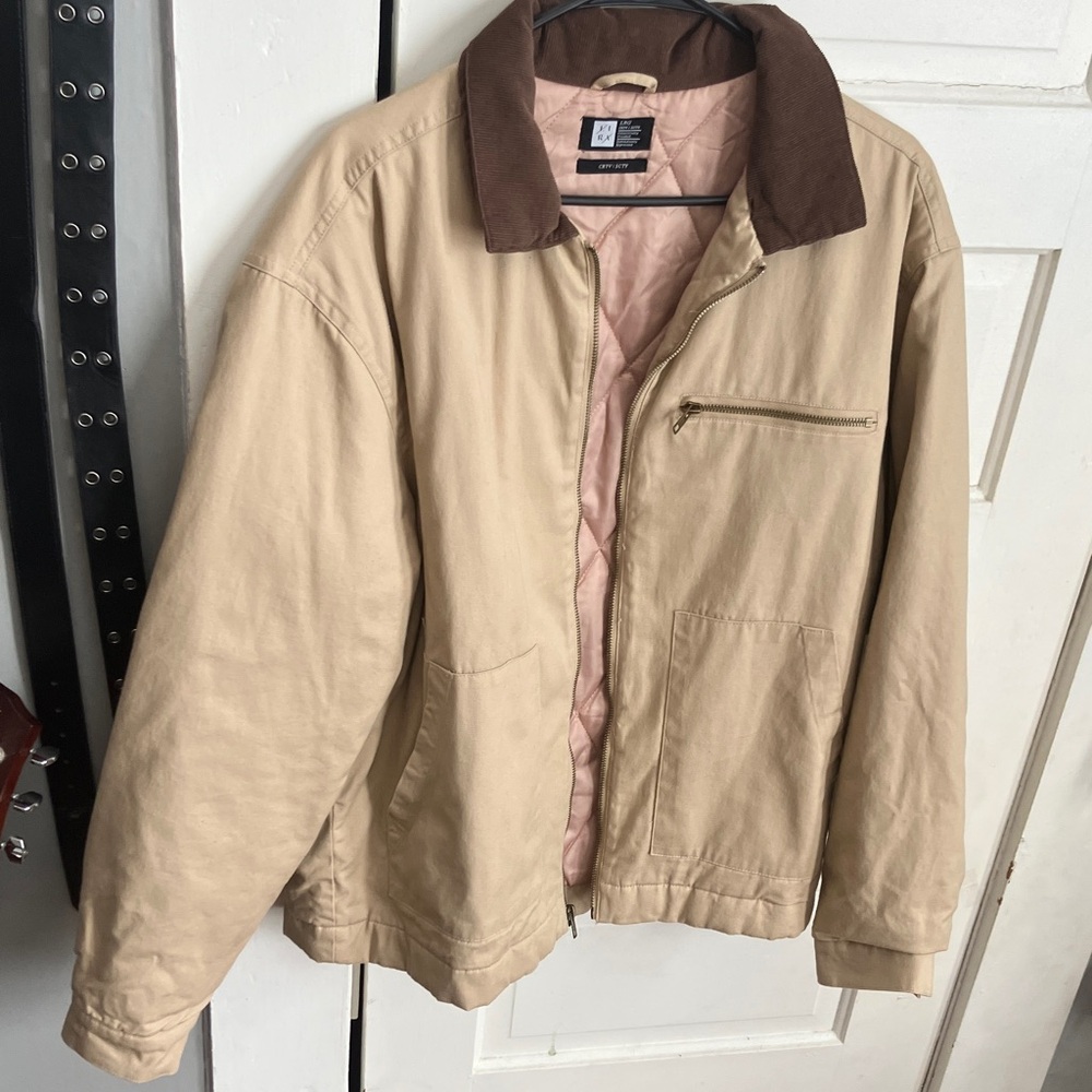 LRG Tan Jacket with Brown Collar